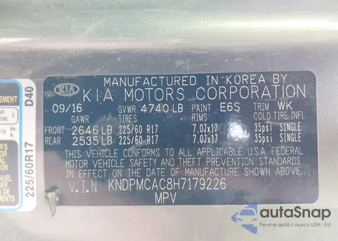 2017 Kia Sportage Lx from USA, damaged, VIN KNDPMCAC8H7179226